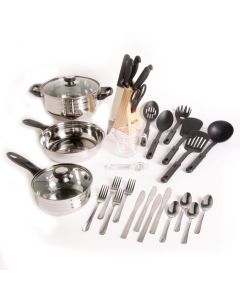 Gibson Total Kitchen Lybra 32-Piece Cookware Combo Set