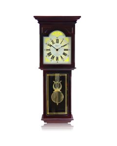 Bedford Clock Collection Redwood 23 Inch Readwood Oak Finish Wall Clock