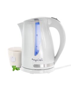 MegaChef 1.7Lt. Plastic Electric Tea Kettle- White