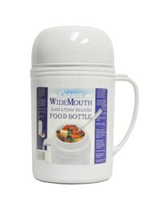 Brentwood 0.5L Wide Mouth Glass Vacuum/Foam Insulated Food Thermos