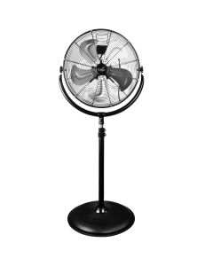 Vie Air 20 Inch Industrial 3 Speed Heavy Duty Powerful and Quiet Metal High Velocity 360 Degree Tilting Pedestal Drum Fan